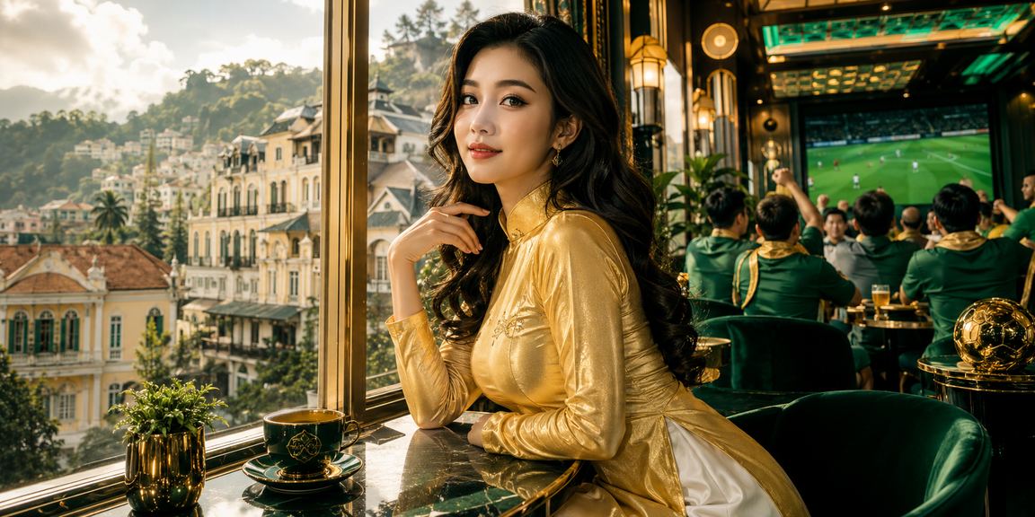 Người chơi bài tại Đà Lạt mặc áo dài truyền thống, trải nghiệm game trực tuyến